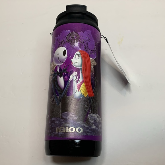 Disney Night Before Christmas Tumbler Jack Skellington & Sally Igloo Can New - Picture 2 of 12